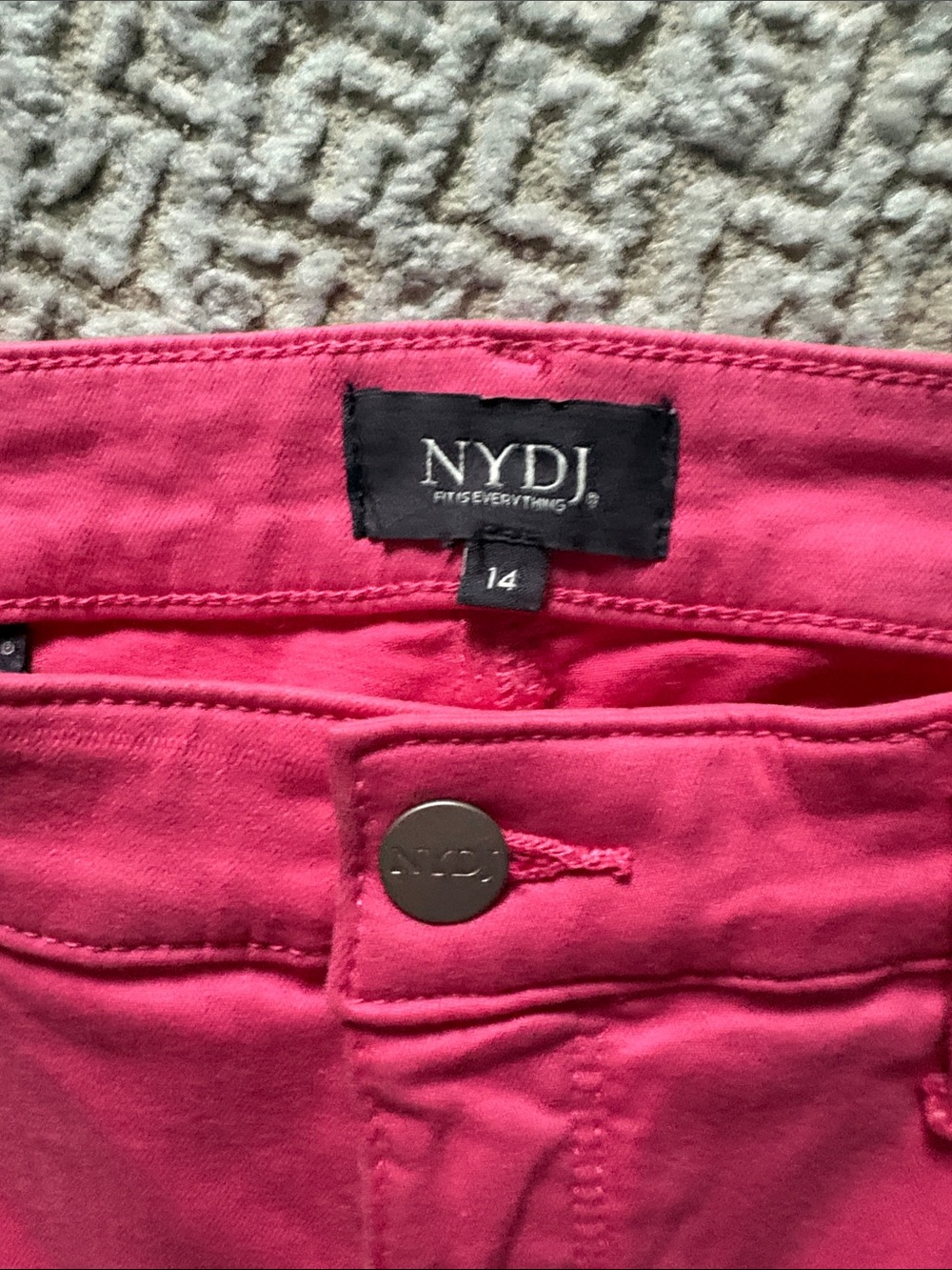 NYDJ Bright Pink Straight-Leg Jeans - Picture 4 of 6